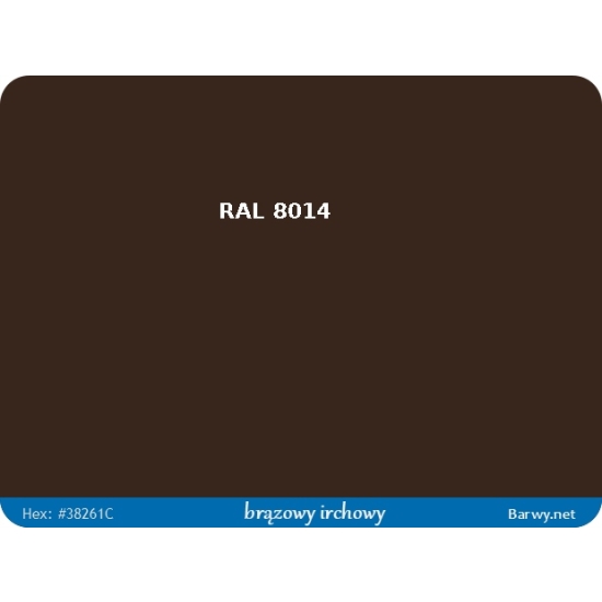 RAL 8014 brązowa FARBA olejna ALKIDOWA POŁYSK jednoskładnikowa 783