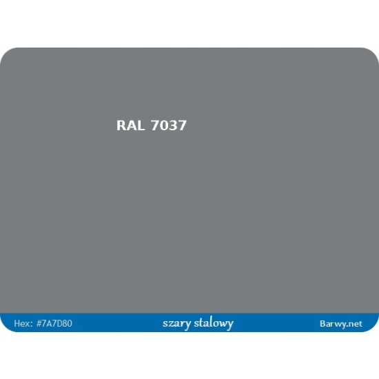 AKRYL RAL 7037 szary POLIURETAN WYSOKI POŁYSK odporny na zarysowania 337