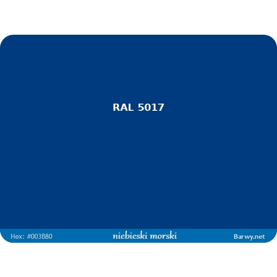 RAL 5017 niebieska FARBA olejna ALKIDOWA POŁYSK jednoskładnikowa 783