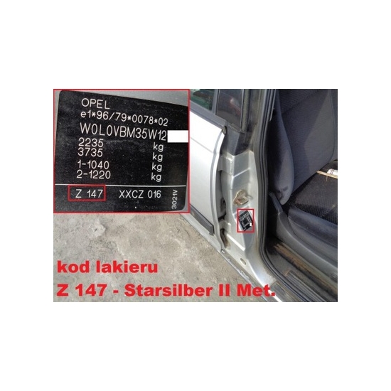 BAZA OPEL Z 147 83U STARSILBER II 1LITR baza rozcieńczalnikowa IXELL 55
