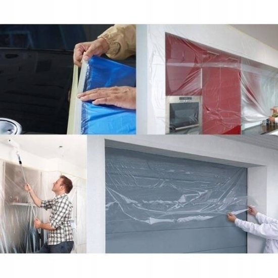 0,35m x 25m FOLIA OCHRONNA Z TAŚMĄ samoprzylepną szerokość 35 cm INDASA 419