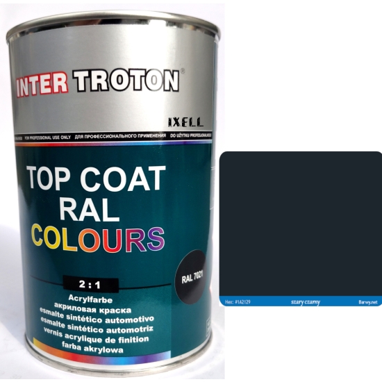 LAKIER AKRYLOWY antracyt RAL 7021 litr Troton 1712