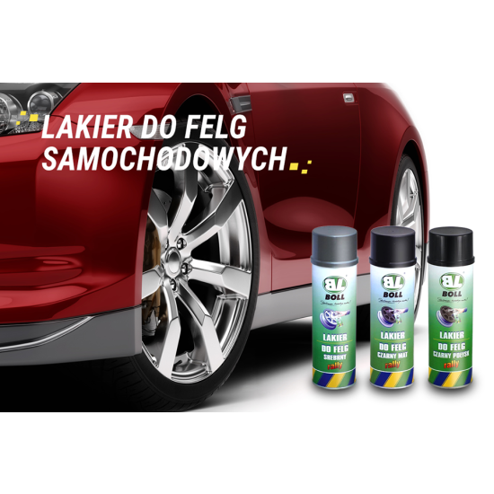 SPRAY DO FELG 500 ml CZARNY POŁYSK odporny na zanieczyszczenia BOLL 511