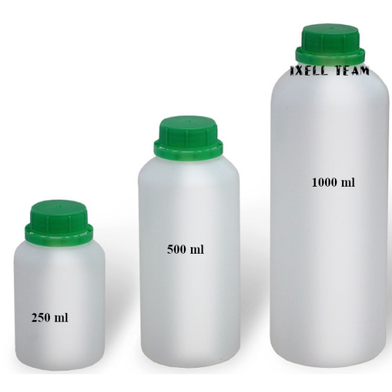 500 ml BUTELKA ze skalą wlew 30mm twarda ODPORNA NA CHEMIĘ HDPE 1128
