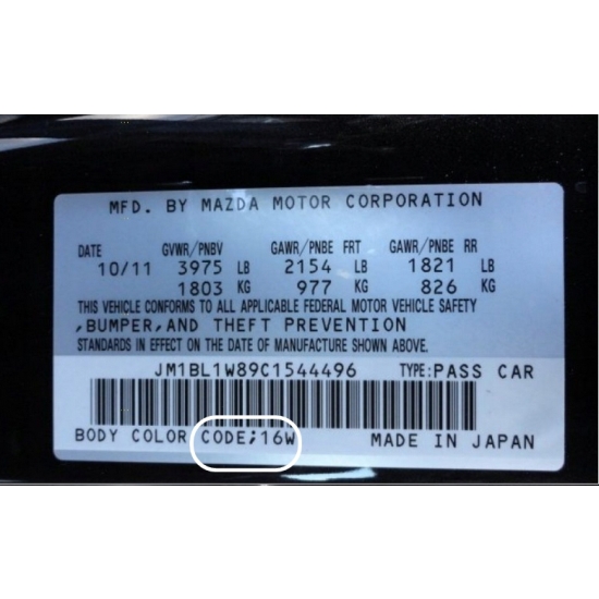 BAZA PERŁA MAZDA EREBOSSCHWARZ 16W IXELL 1Litr 55