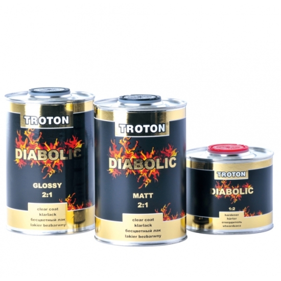 100% MATOWY LAKIER BEZBARWNY 2K HS z utwardzaczem DIABOLIC Troton 2130