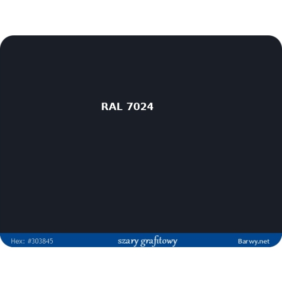 AKRYL RAL 7024 grafit POLIURETAN WYSOKI POŁYSK odporny na zarysowania 337