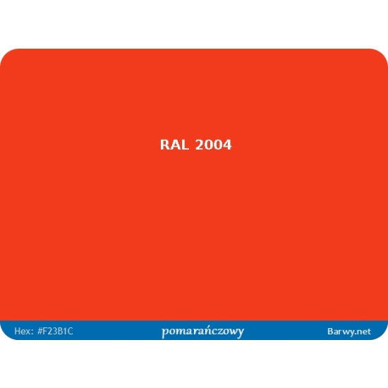 RAL 2004 pomarańczowa FARBA olejna ALKIDOWA POŁYSK jednoskładnikowa 783