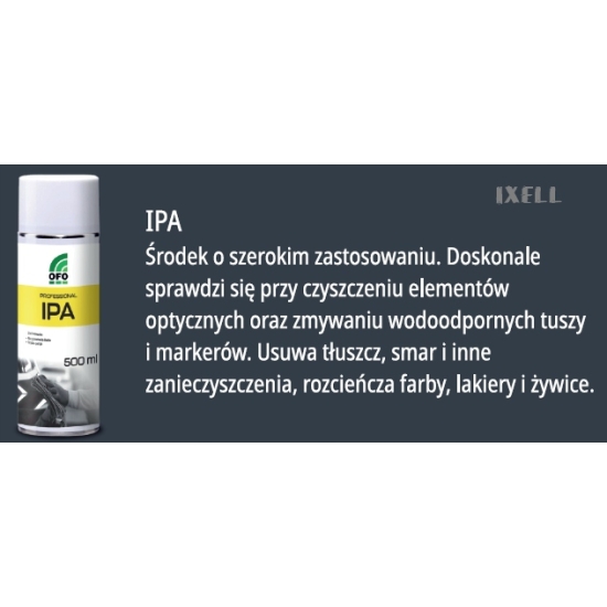 OFO spray IPA ODTŁUSZCZACZ 500 ml do kontroli połysku po polerowaniu 985