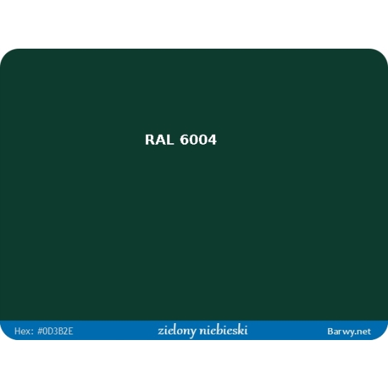 RAL 6004 zielona FARBA olejna ALKIDOWA POŁYSK jednoskładnikowa 783