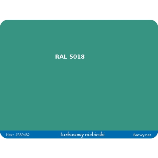 RAL 5018 TURKUSOWA FARBA olejna ALKIDOWA POŁYSK jednoskładnikowa 783