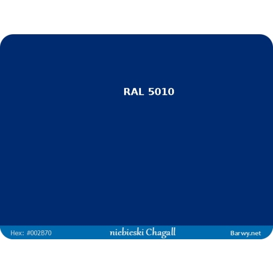 RAL 5010 niebieska FARBA olejna ALKIDOWA POŁYSK jednoskładnikowa 783