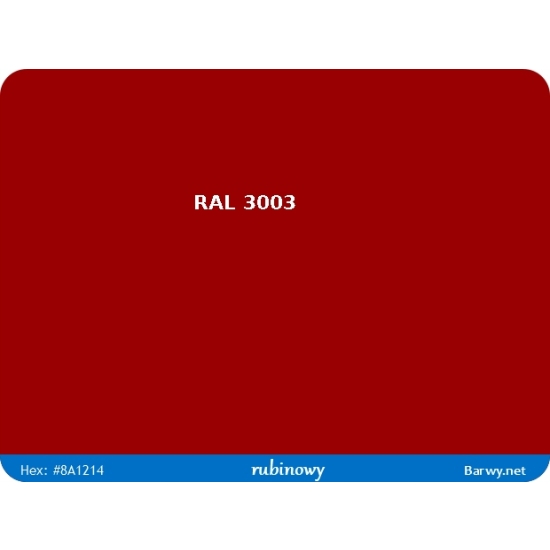 RAL 3003 czerwona FARBA olejna ALKIDOWA POŁYSK jednoskładnikowa 783