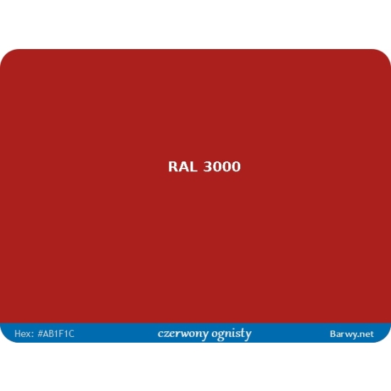 RAL 3000 czerwona FARBA olejna ALKIDOWA POŁYSK jednoskładnikowa GRAVHEL 783