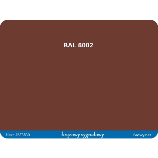 RAL 8002 brązowa FARBA olejna ALKIDOWA POŁYSK jednoskładnikowa 783