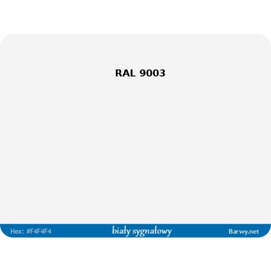RAL 9003 biała FARBA olejna ALKIDOWA POŁYSK jednoskładnikowa 783