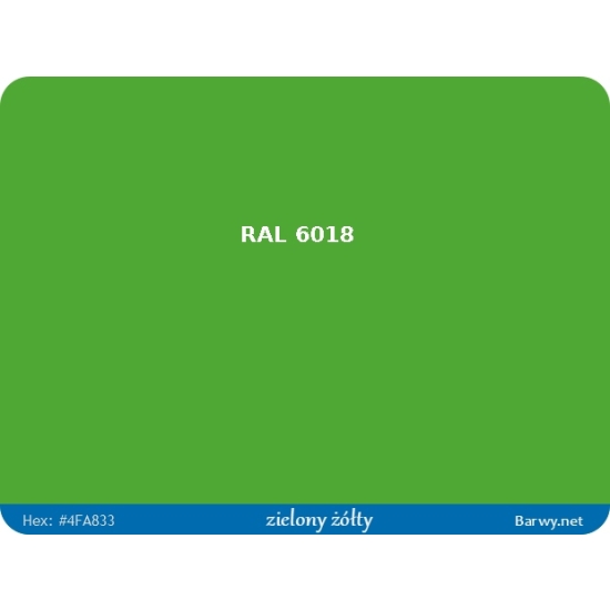 RAL 6018 zielony FARBA POŁYSK olejna ALKIDOWA jednoskładnikowa 783