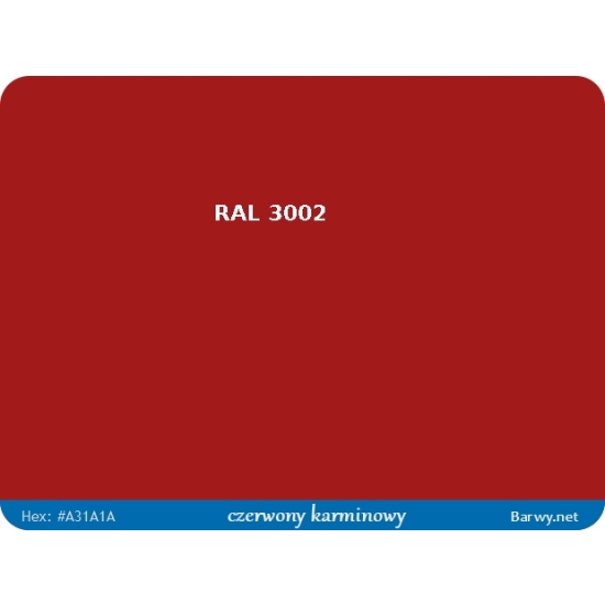 RAL 3002 czerwona FARBA olejna ALKIDOWA POŁYSK jednoskładnikowa 783