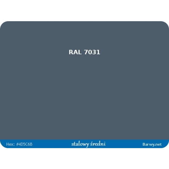 AKRYL RAL 7031 szary POLIURETAN WYSOKI POŁYSK odporny na zarysowania 337