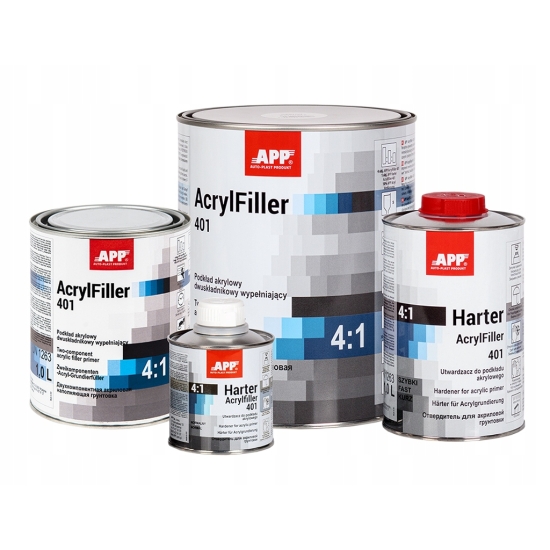 APP AcrylFiller 401 4:1 Podkład wypełniający BIAŁY 1,25 mokro na mokro 2184