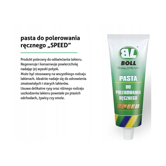 BOLL SPEED 120g PASTA DO POLEROWANIA RĘCZNEGO usuwa rysy i zmatowienia 423
