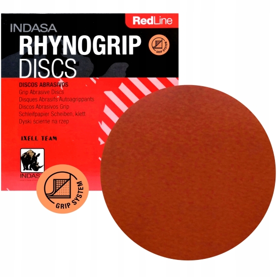 P500 INDASA krążek ścierny 125mm RHYNOGRIP RED 847