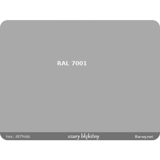 RAL 7001 szara FARBA olejna ALKIDOWA POŁYSK jednoskładnikowa 783