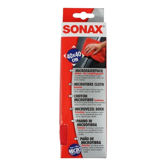 SONAX RED ŚCIERECZKA MIKROFIBRA 40x40 idealna do polerowania lakieru 613