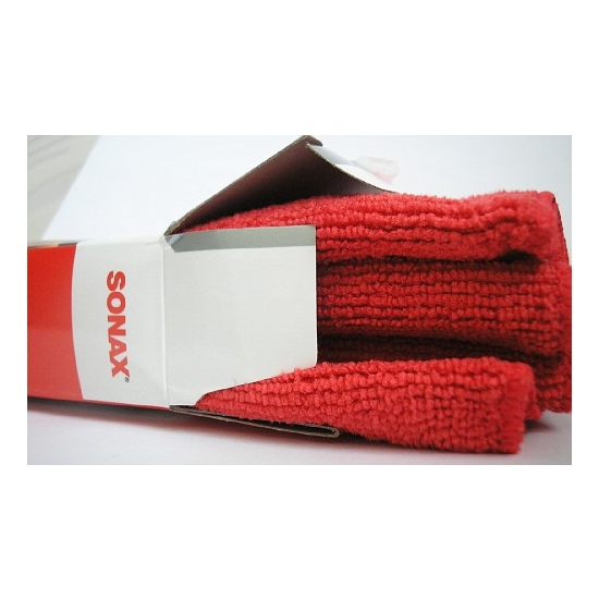 SONAX RED ŚCIERECZKA MIKROFIBRA 40x40 idealna do polerowania lakieru 613