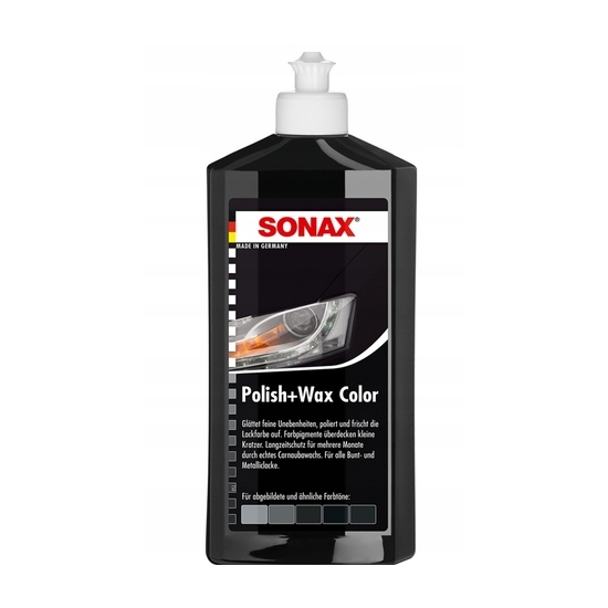 CZERWONY wosk koloryzujący Polish+Wax Color NANOTECHNOLOGIA SONAX 250ml 944