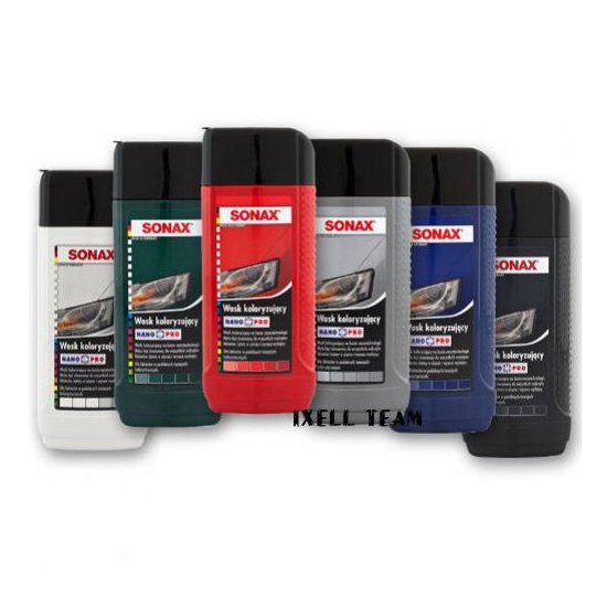 CZERWONY wosk koloryzujący Polish+Wax Color NANOTECHNOLOGIA SONAX 250ml 944