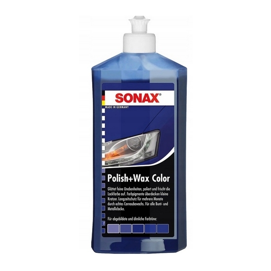 CZERWONY wosk koloryzujący Polish+Wax Color NANOTECHNOLOGIA SONAX 250ml 944