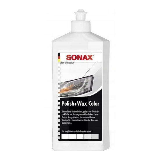 NIEBIESKI wosk koloryzujący Polish+Wax NANOTECHNOLOGIA SONAX 250 ml 944
