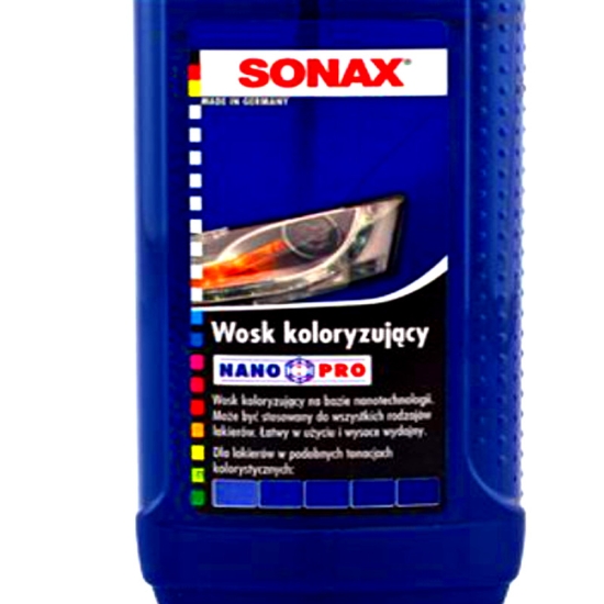 NIEBIESKI wosk koloryzujący Polish+Wax NANOTECHNOLOGIA SONAX 250 ml 944