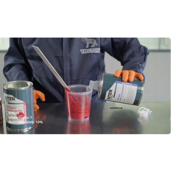Troton LAKIER AKRYLOWY głęboko czarny wysoki połysk RAL 9005 1 litr 735