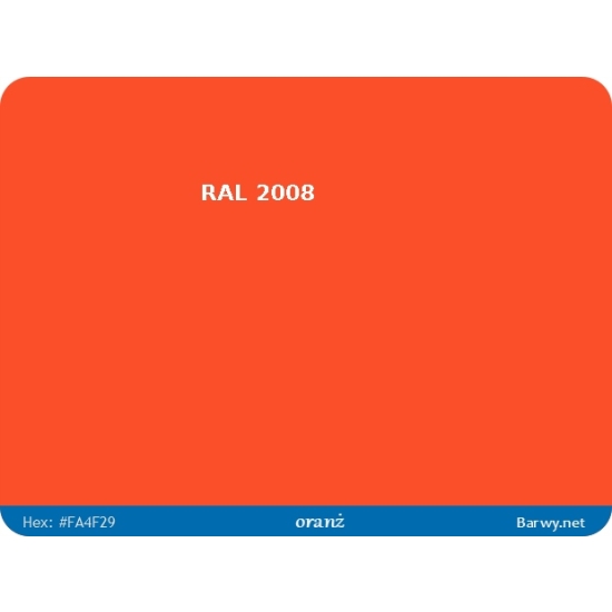 RAL 2008 pomarańczowa FARBA olejna ALKIDOWA POŁYSK jednoskładnikowa 783