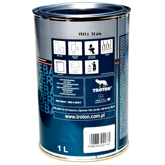 LAKIER BAZA SREBRO AT 217 średnie aluminium ciemny KĄT 1 Litr 731
