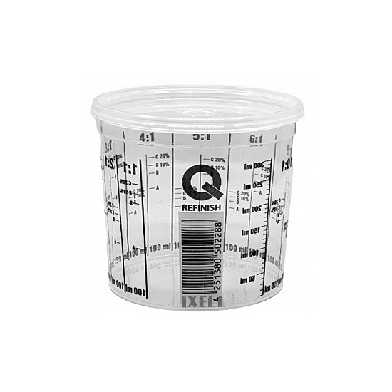 Q 300 ml KUBEK do mieszania LAKIERÓW Z POKRYWKĄ różne skale proporcji 2195