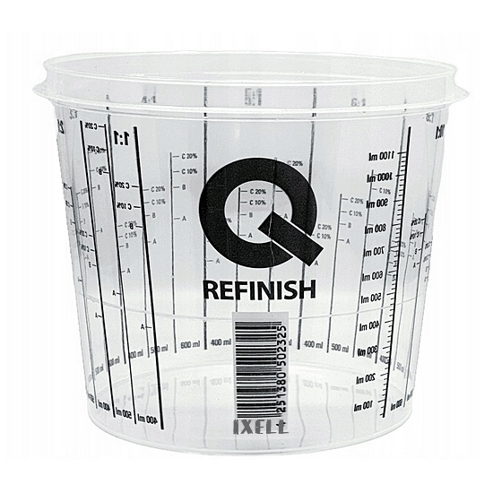 Q 300 ml KUBEK do mieszania LAKIERÓW Z POKRYWKĄ różne skale proporcji 2195