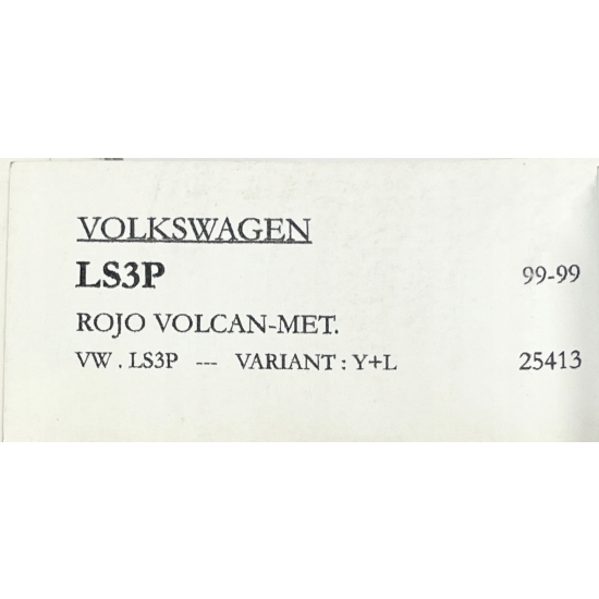 lakier BAZA PERŁA VW SKODA SEAT ROJO VOLCAN LS3P IXELL rozcieńczalnikowa 55
