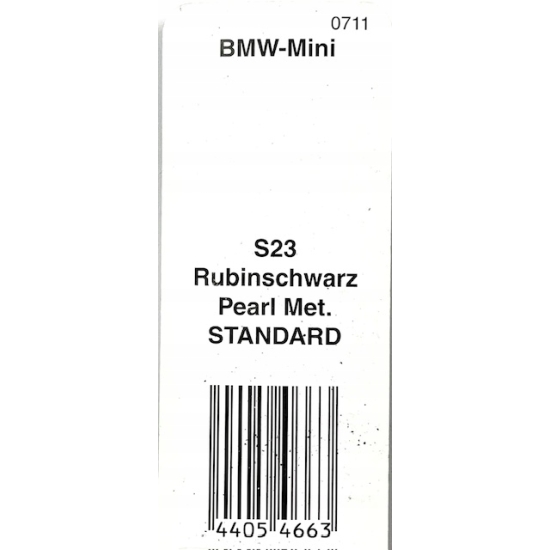 lakier BMW RUBINSCHWARZ S23 XYRALIC 1 litr baza rozcieńczalnikowa 55