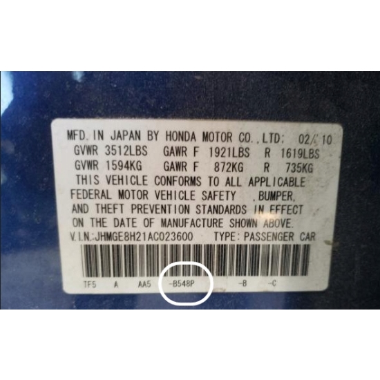 lakier BAZA XYRALIC HONDA DEEP SAPPHIRE BLUE B548P rozcieńczalnikowa 55