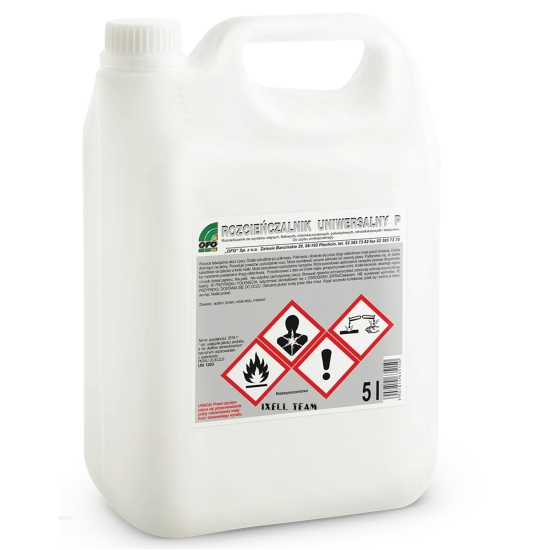 60 szt x 5 L półpaleta ROZCIEŃCZALNIK UNIWERSALNY nitrocelulozowy OFO