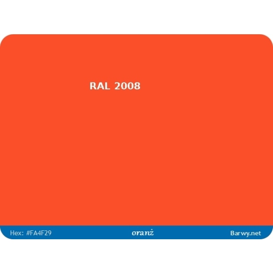 AKRYL RAL 2008 orange POLIURETAN WYSOKI POŁYSK odporny na zarysowania 337