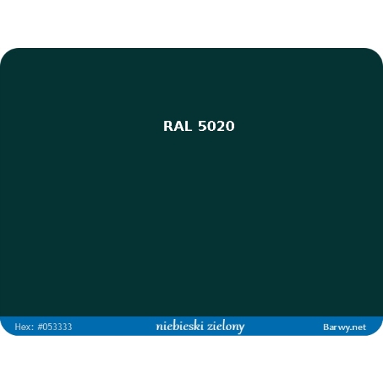 RAL 5020 MORSKI FARBA olejna ALKIDOWA POŁYSK jednoskładnikowa 783