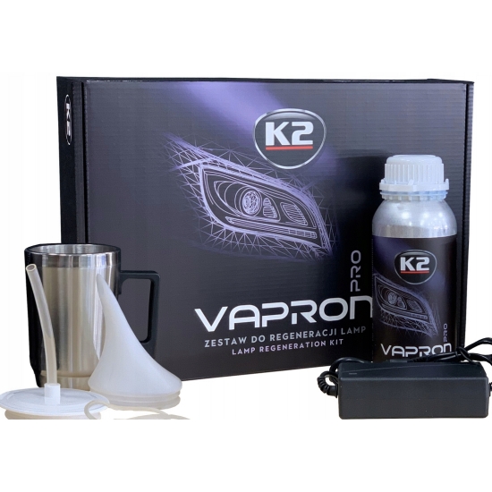 K2 Vapron PRO ZESTAW do regeneracji reflektorów plastikowych czajniczek 426