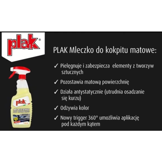 PLAK MLECZKO DO KOKPITU MATOWE 750ml 559