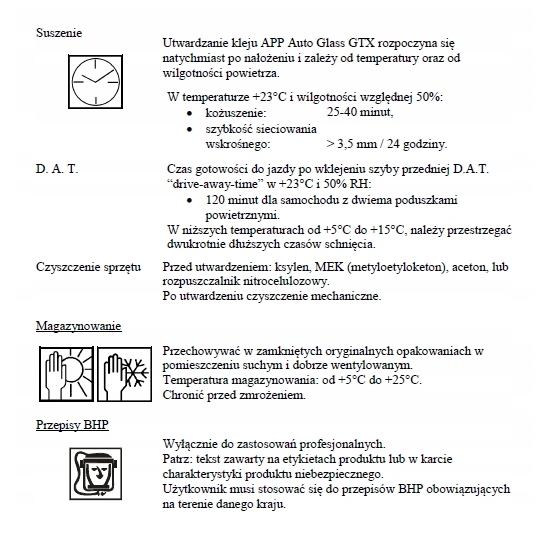 APP AutoGlass GTX bardzo SZYBKI KLEJ SZYB samochu - schnie w 3 godziny 2022