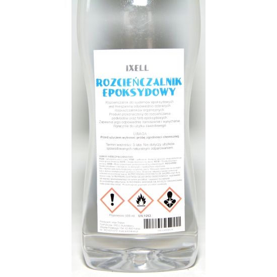 IXELL ROZCIEŃCZALNIK EPOXYDOWY 0,5 L uniwersalny do każdego epoksydu 1707