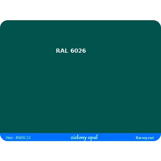 RAL 6026 zielony FARBA olejna ALKIDOWA POŁYSK jednoskładnikowa 783